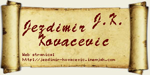 Jezdimir Kovačević vizit kartica